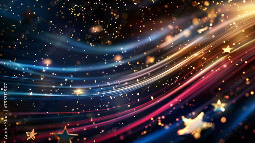 Obraz premium Colorful Background With Stars in the Sky