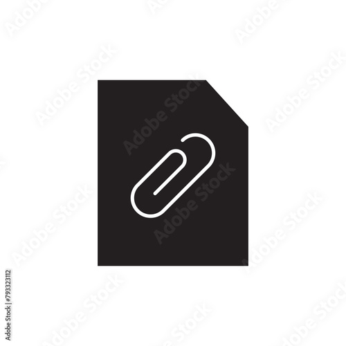 File attach icon design, isolated on white background, vector illustration