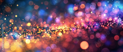Vibrant colors in a soft bokeh light at dusk