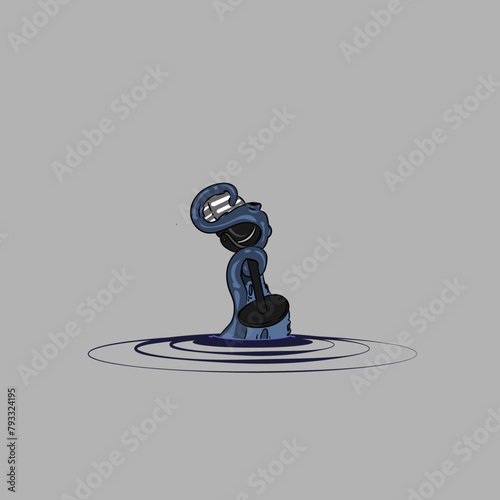 tentacle out of water holding mic