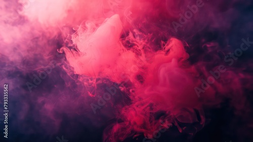 Abstract cloud of pink smoke on a dark background