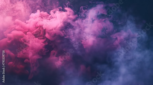 Abstract cloud of pink smoke on a dark background © Ibad