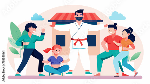 A martial arts studio partners with a local drug rehabilitation center to offer free classes for recovering addicts promoting physical and