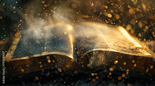 Wallpaper Mural Bible with whimsical dust and bokeh Torontodigital.ca