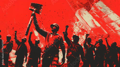 1st may international workers day, labor day background, happy labour construction industry