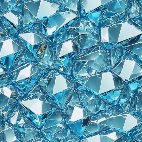 Crystals Seamless Pattern Background