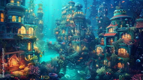 Underwater Metropolis  A Bustling Coral City Full of Life