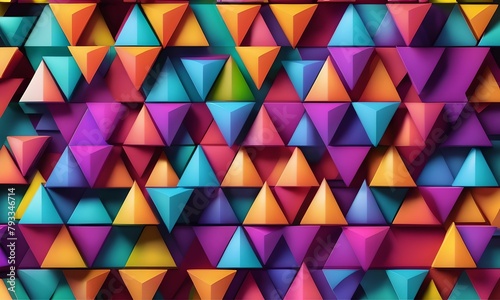 wallpaper representing 3D triangles. abstract art photo