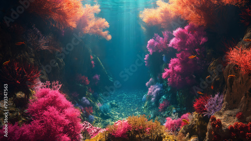 Unterwasseraufnahmen im Meer  mystisch  farbenfroh  bunt  Fische