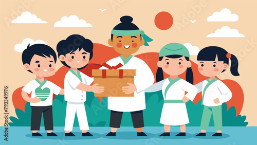 Students from a martial arts school collect donations and hold a fundraising event to support a nearby homeless shelter showcasing the values of