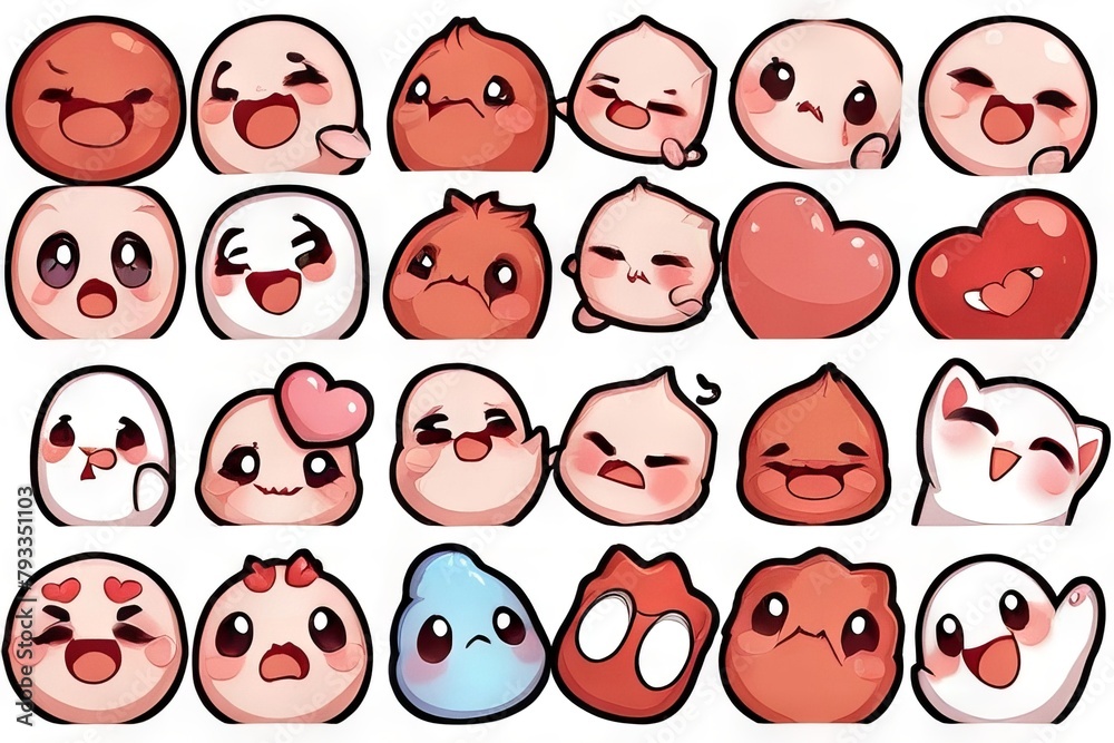 cute emojis for games generated using AI