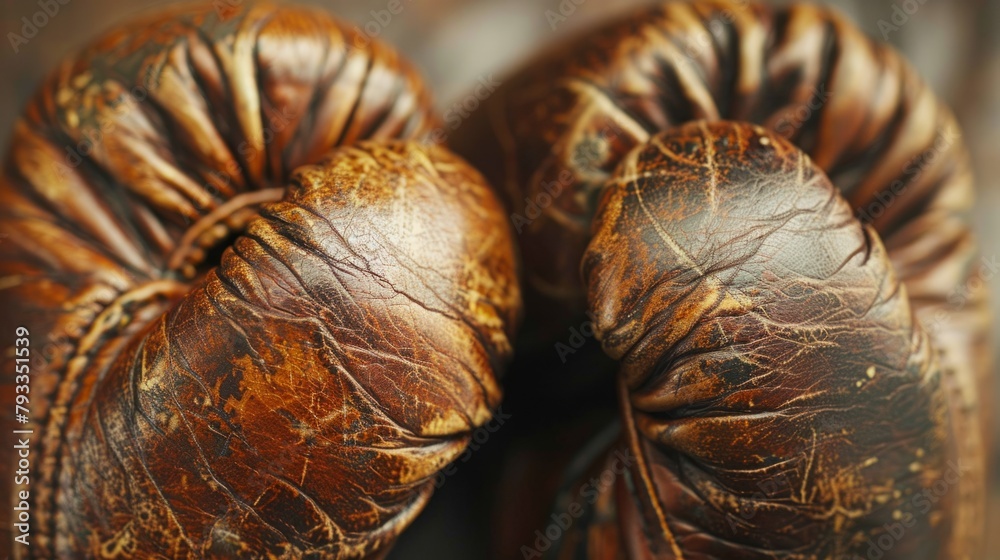 Close up view, pair of boxing gloves generative ai Close up view, pair of boxing gloves generative ai