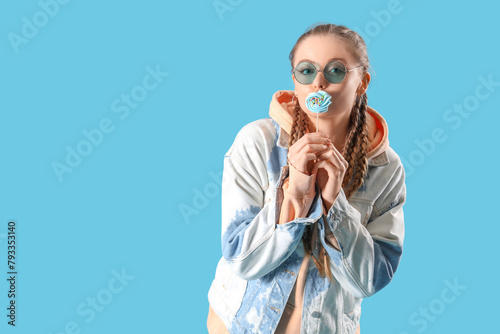 Beautiful young woman with ...