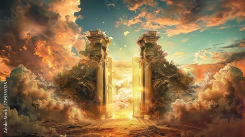 Pearly Gates. Gateway to heaven. A classic interpretation