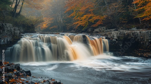 exposure of a river or waterfall. generative ai