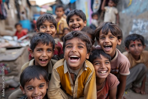 Unidentified group of kids in Kolkata, West Bengal, India