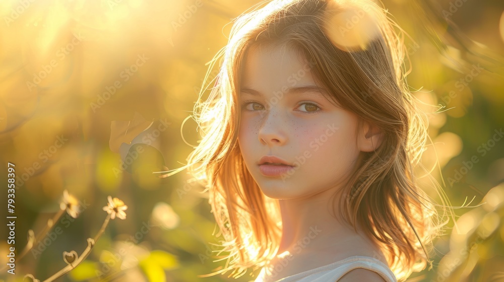 Fototapeta premium Outdoor portraits with natural light generative ai