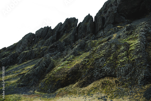 Icelandic landscape with volcanic mountains (ID: 793358300)