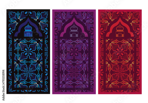 Rug for a Islamic prayer, vector illustration