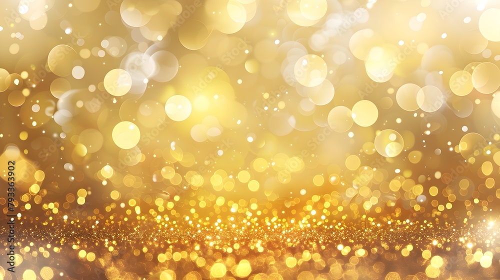 Stylish Golden Bokeh Background with Shining Light Stylish Golden Bokeh Background with Shining Light