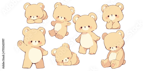 bear clipart vector for graphic resources