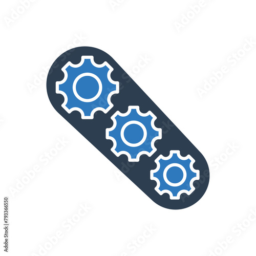 Gears Transmission Icon Sign Symbol