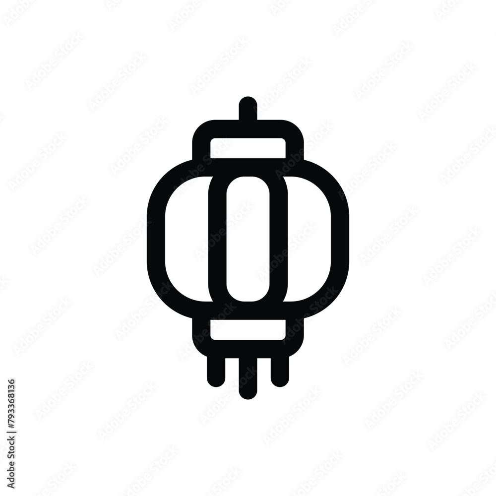 Obraz premium Simple Chinese Lantern icon. The icon can be used for websites, print templates, presentation templates, illustrations, etc