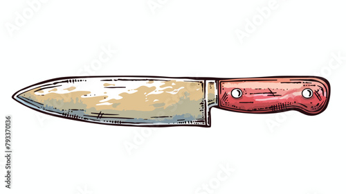 icon kitchen knife Hand drawn style vector design illustration photo