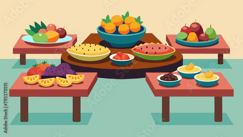 Tables are adorned with trays of exotic fruits nuts and es inviting participants to add their own personal touch to their chocolates..