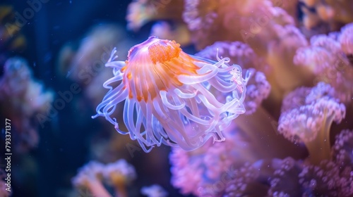 marine life in an aquarium generative ai