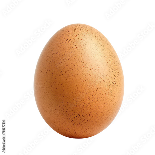 A chicken egg placed against a clear background isolated on transparent background