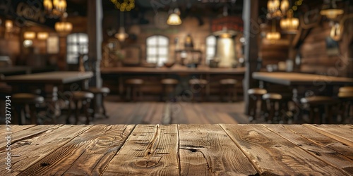 Wild West Wood Table  Table Mockup for Product Display