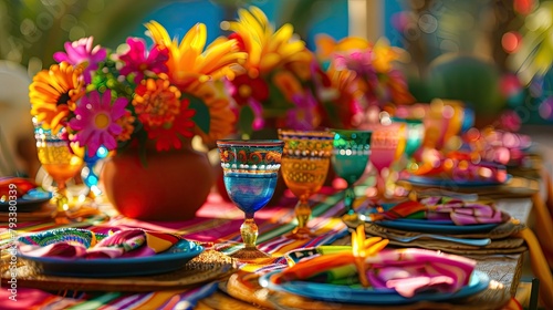 Vibrant and festive table decor to liven up your Fiesta celebration © 2rogan