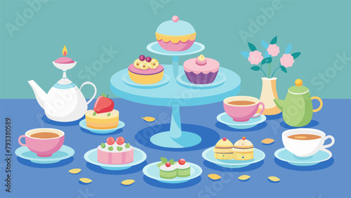 Tables were set with dainty cups and saucers and delicate sandwiches as guests indulged in a hightea style reception.