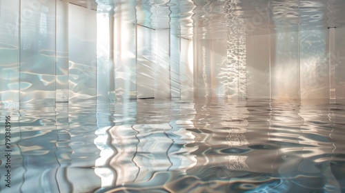 Reflections in water surfaces generative ai