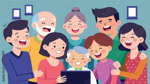 Laughter and tears mix as siblings cousins and grandparents reminisce on cherished memories while watching a montage of home videos and photos
