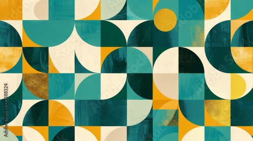 Mid-Century Modern Geometric Backgrounds for Graphic Design