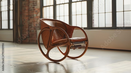 Timelessly styled steam-bent chair blending vintage charm with modern lines, isolated for focused impact photo