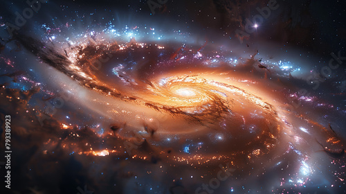 a depiction of beauty and power in deep space photo