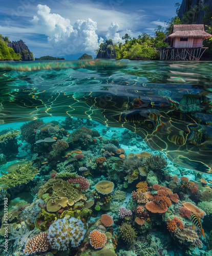 raja ampat tropical coral reef photo