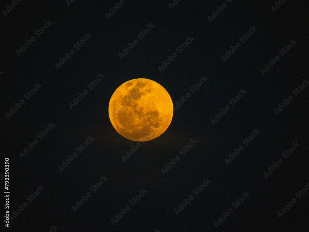 Obraz premium rose full moon in caracas, venezuela 04/23/24