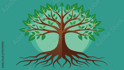 A tree with roots representing the foundations of an estate plan and branches symbolizing the legacy and impact it has on future generations.