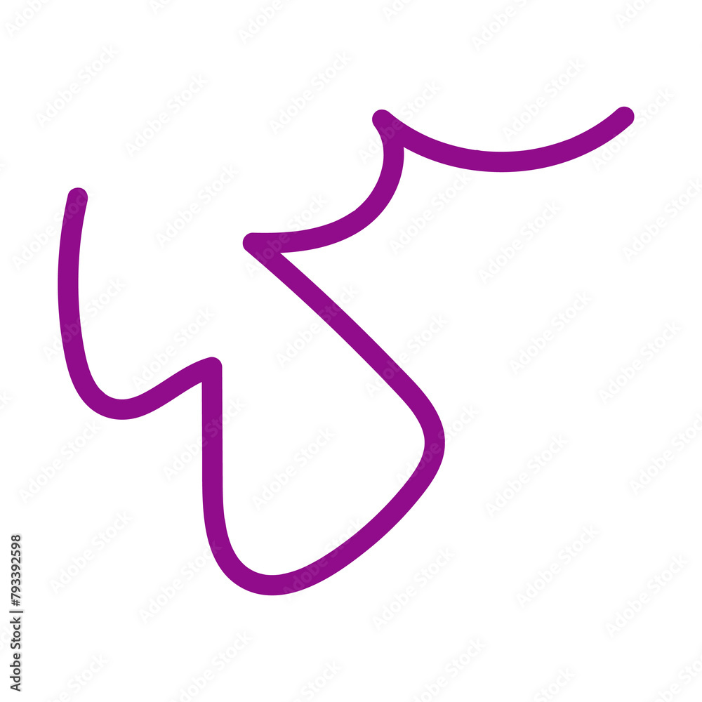 Squiggly lines abstract decor 