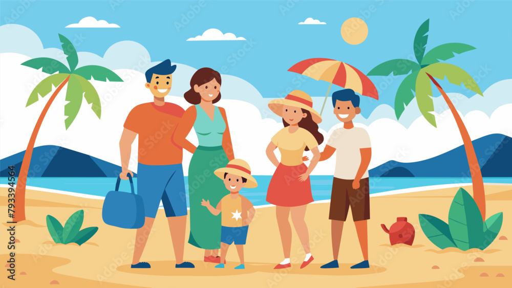 A family takes a trip to a beautiful beach delighting in the quality time spent together without worrying about their financial situation.