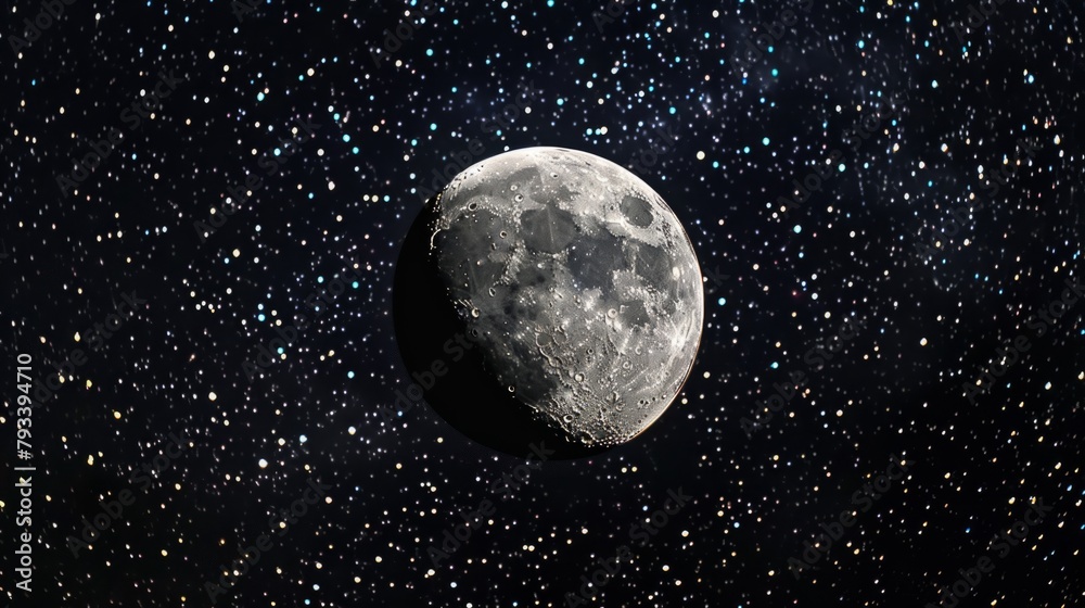Fototapeta premium moon and stars at night generative ai