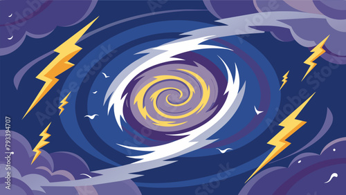 A swirling cyclone of lightning bolts depicting the powerful electrical signals that pass through synapses..