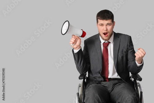 Businessman in wheelchair w...