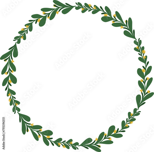 Hand drawn floral frames with flowers. Wreath. Elegant logo template. Vector illustration for labels, branding business identity, wedding invitation