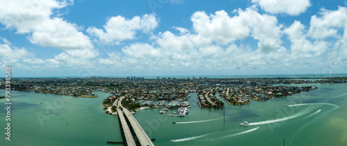 Bridge headed into Marco Island along the Gulf of Mexico photo