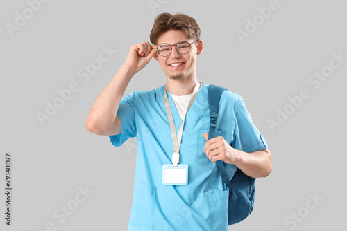 Male medical intern in eyeg...